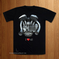 I Love 45 Toonz Pipes Black T-Shirt
